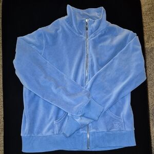 Womens Medium Velour Zip Up Shirt